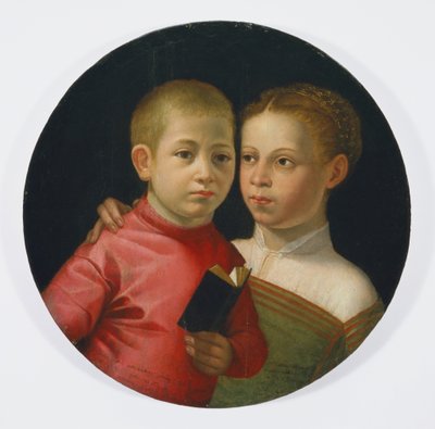 Doble retrato de un niño y una niña de la familia Attavanti, c.1580 de Sofonisba Anguissola